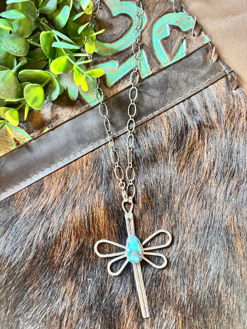 Golden Hills Dragon Fly Necklace