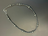 Sterling Silver Tight Knit Graduated Necklace