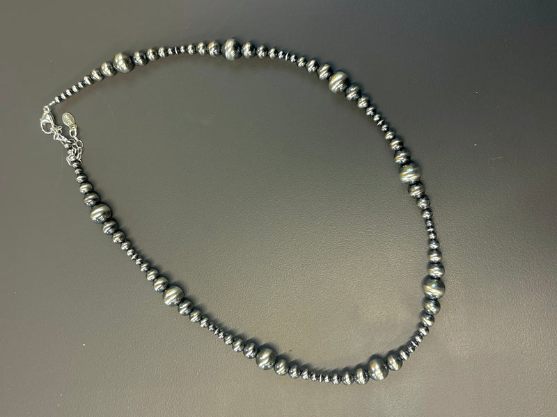 Sterling Silver Tight Knit Graduated Necklace