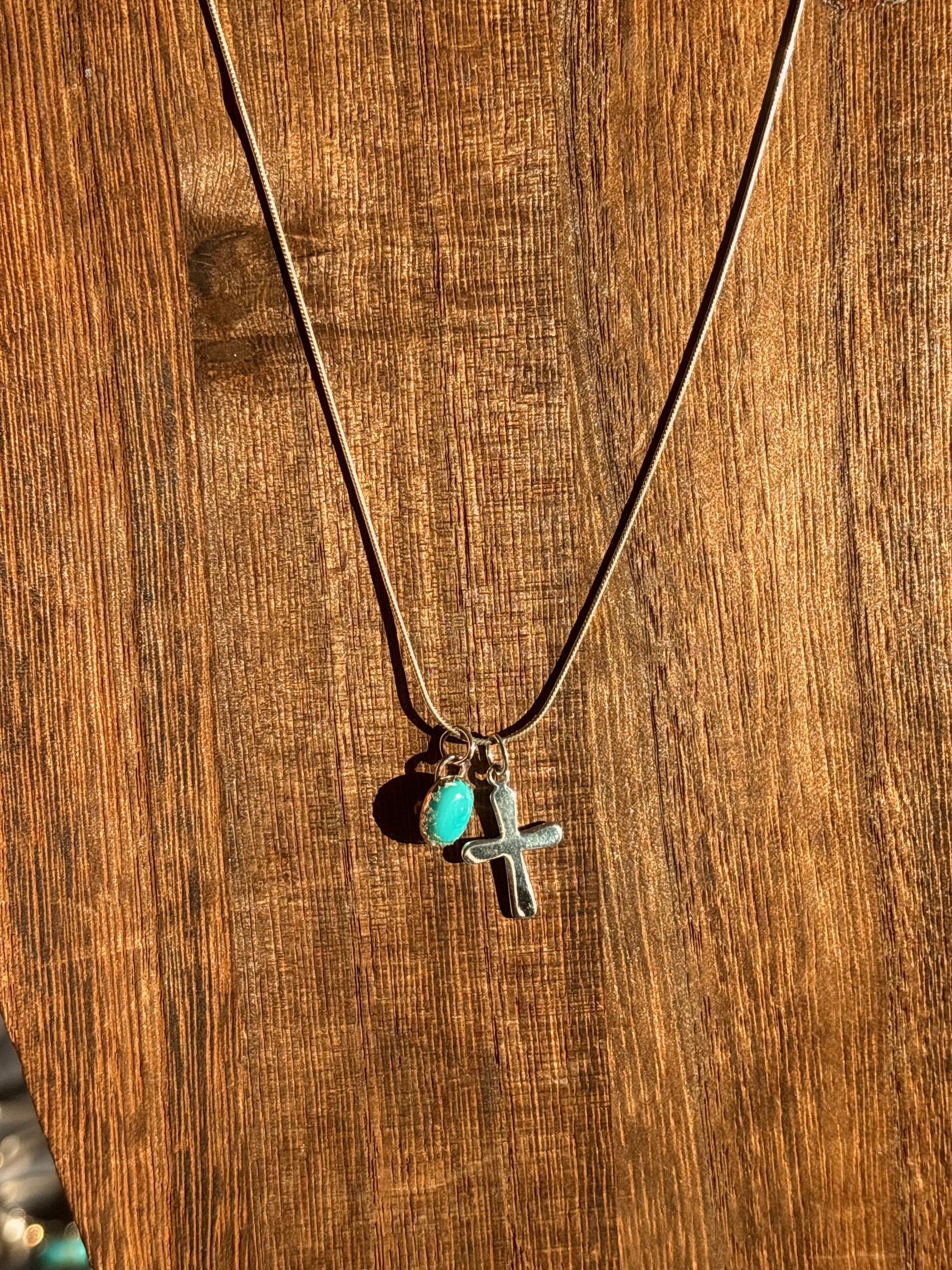 18 inch Kingman Cross Necklace