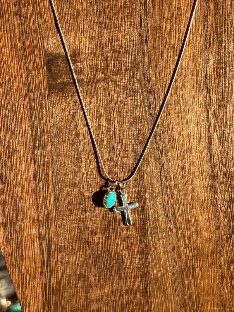 18 inch Kingman Cross Necklace