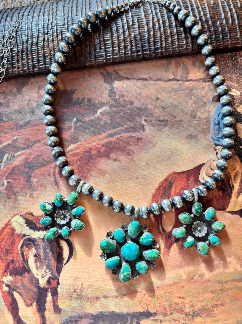 Sonoran Mountain and Emerald Valley Cluster Necklace