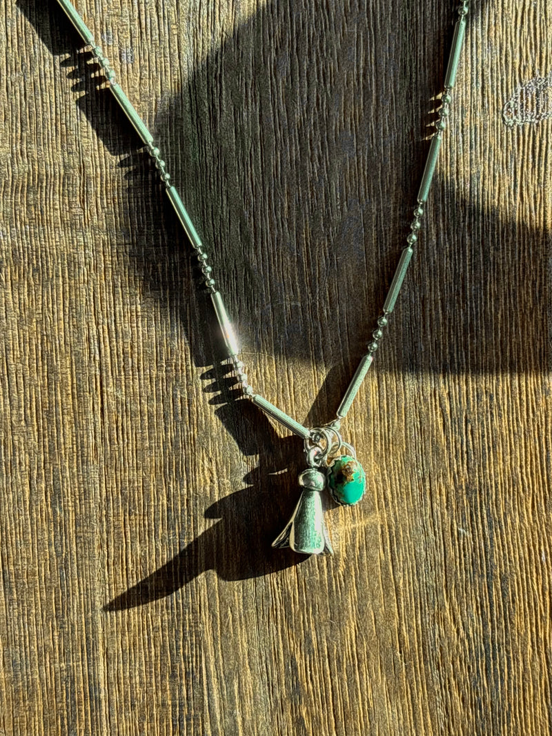 16 inch Tiny Kingman Blossom Necklace