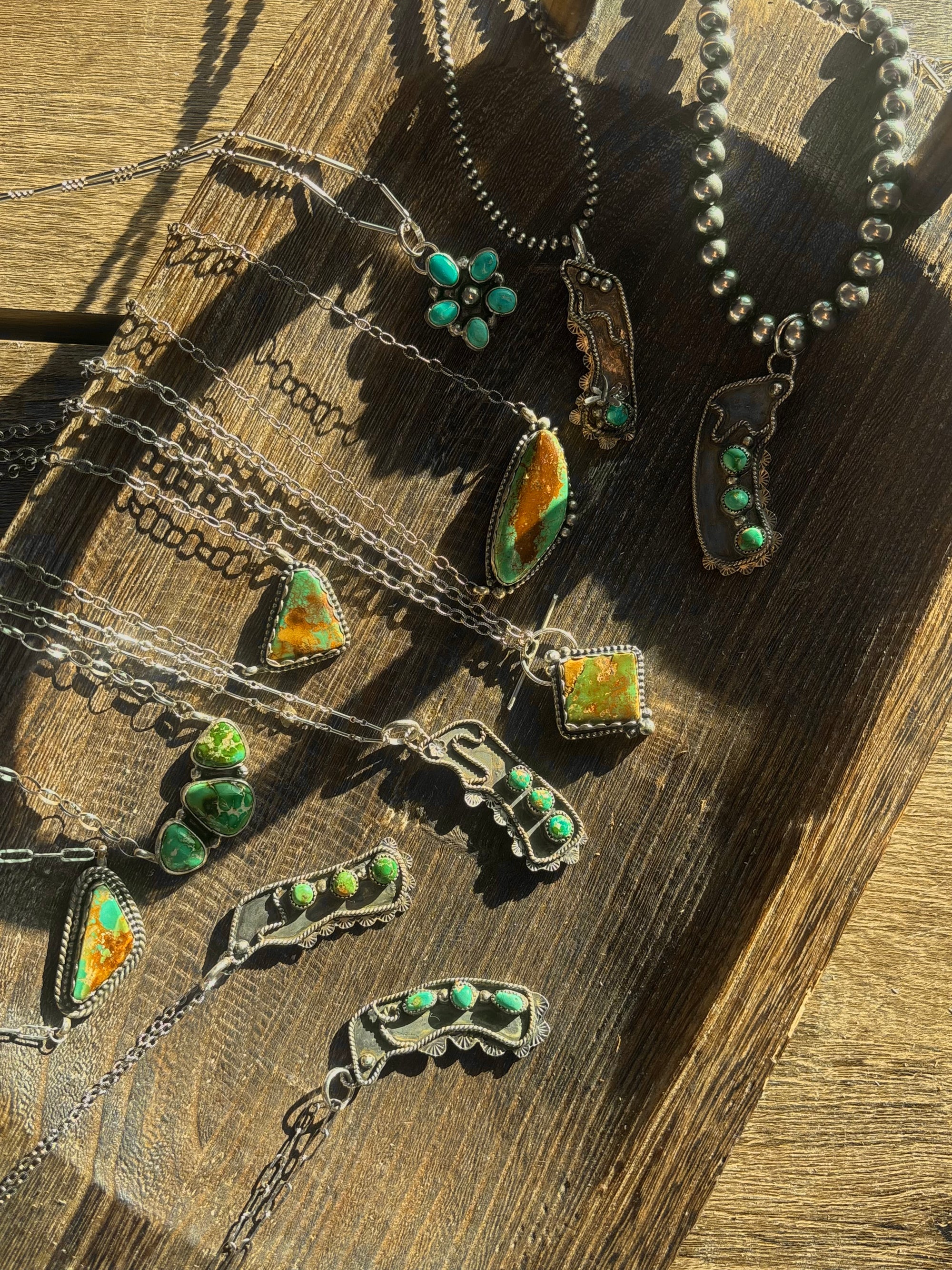 Blue Bird Turquoise Pendant and Chain