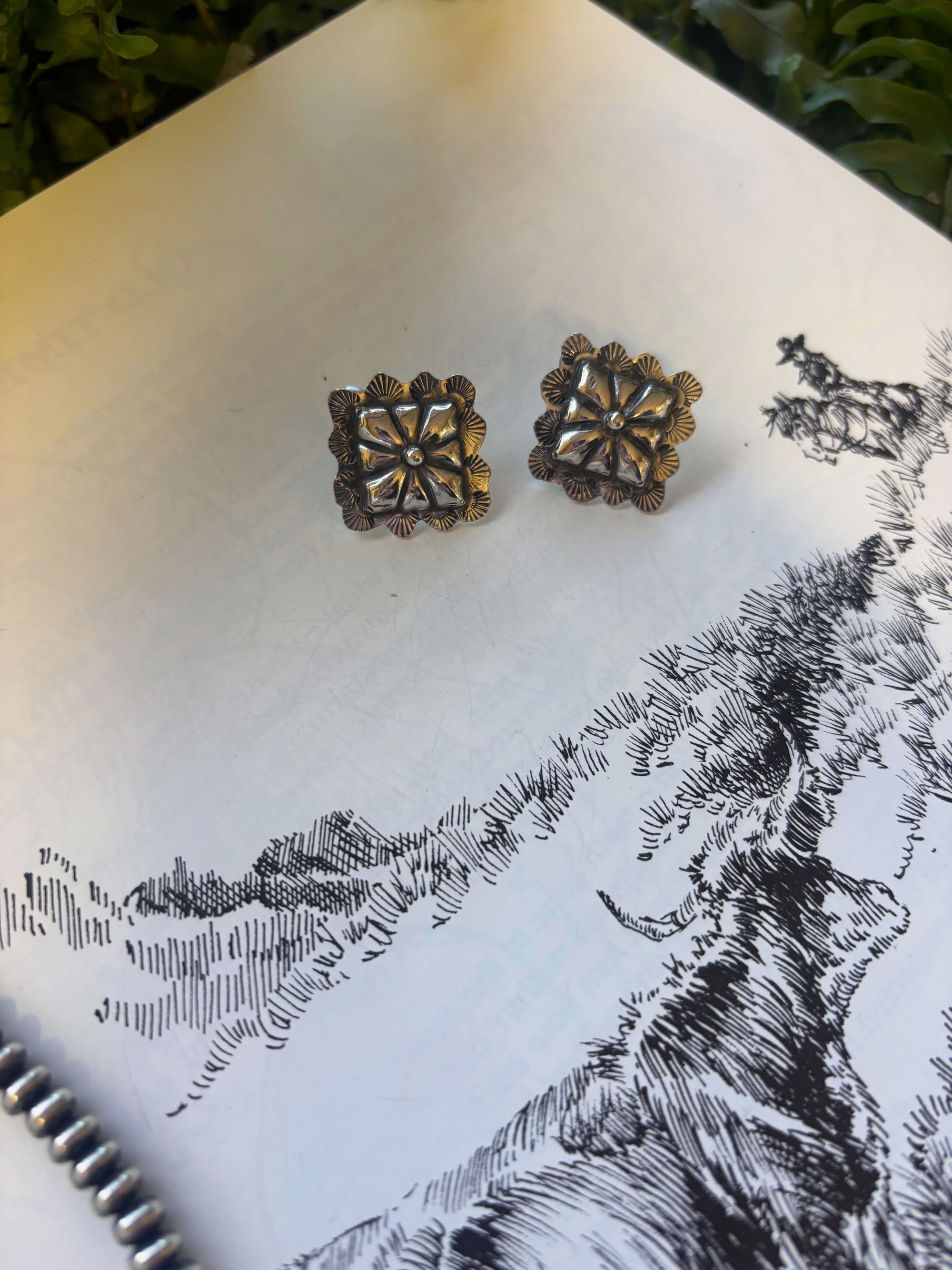 Pre-Order Stamped Concho Earrings