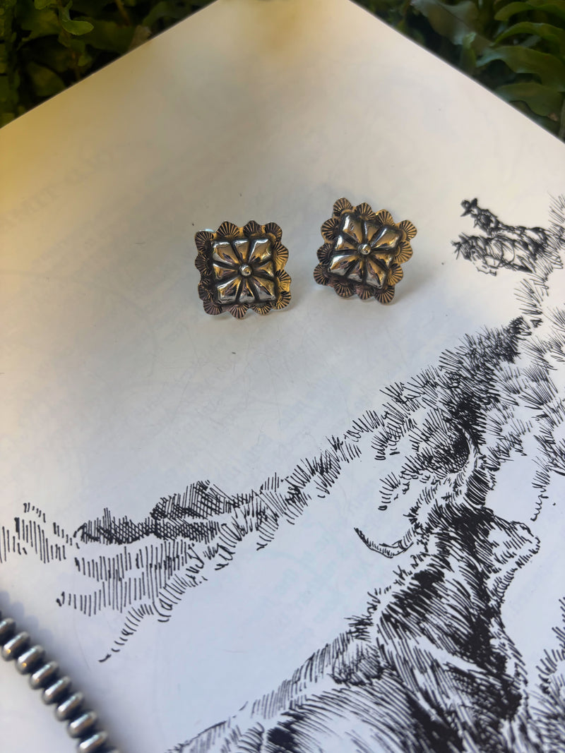 Pre-Order Stamped Concho Earrings