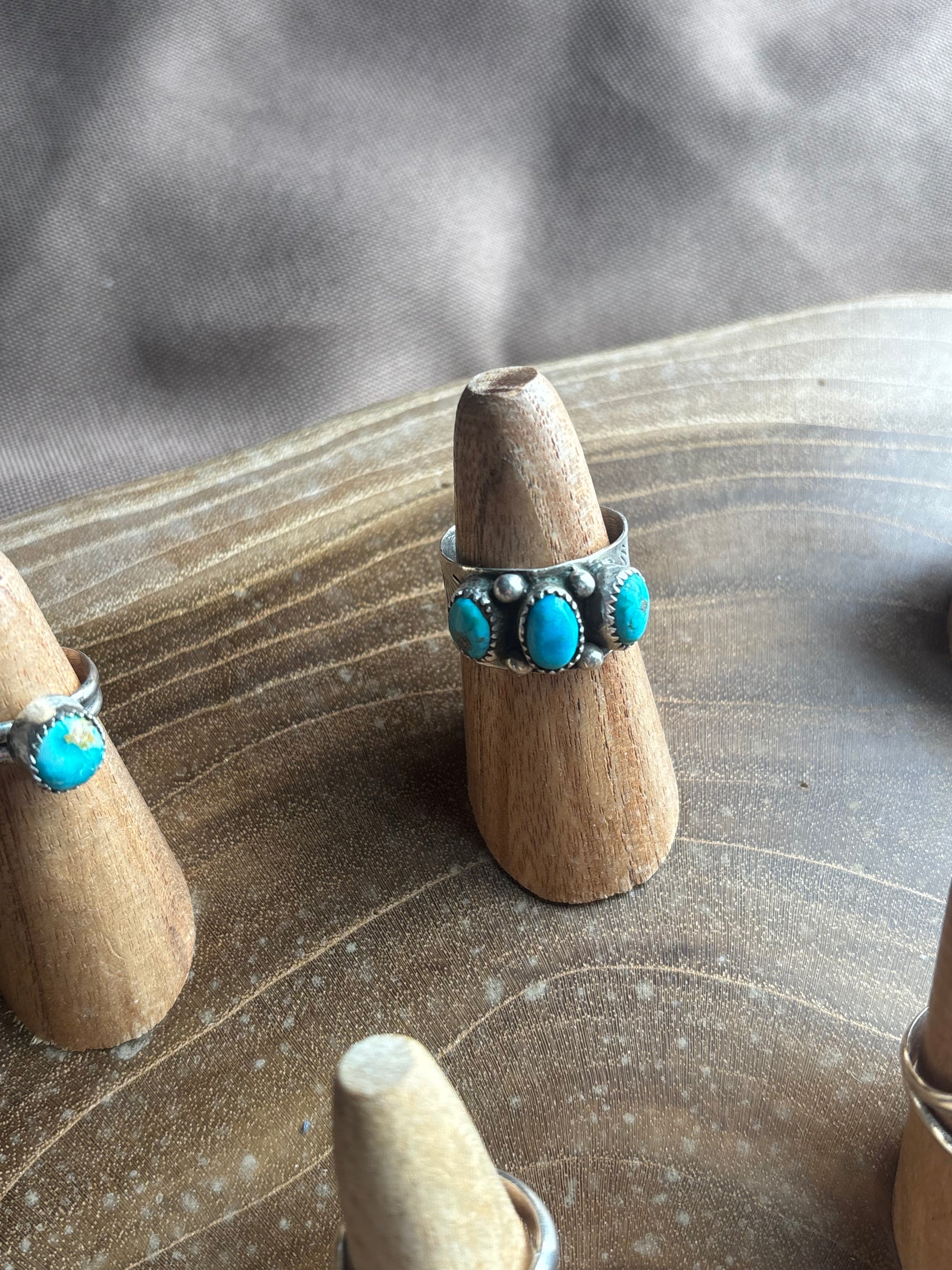 Size 7 Stamped Blue Bird Ring