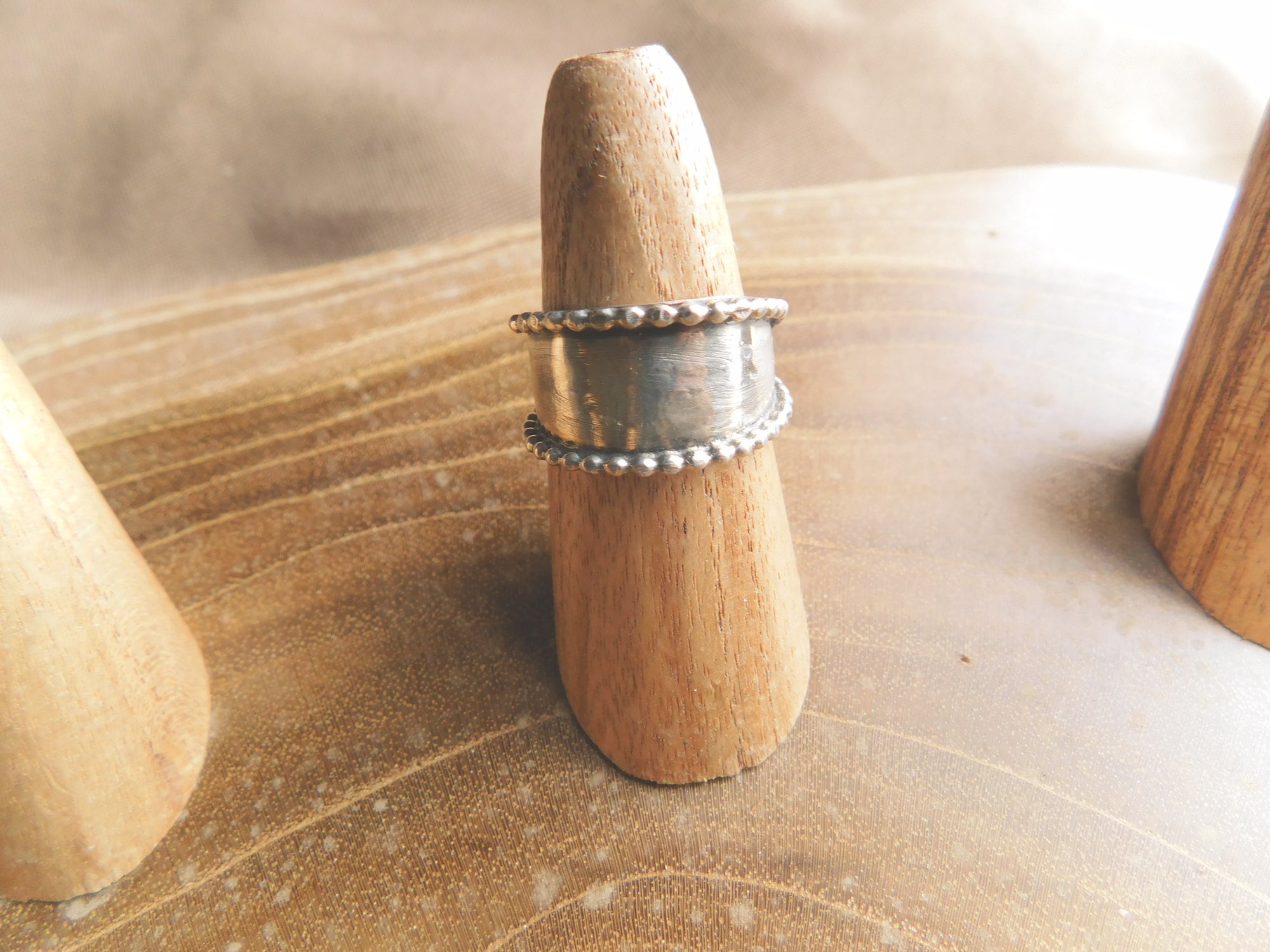 Chunky Silver Ring Size 8 adjustable