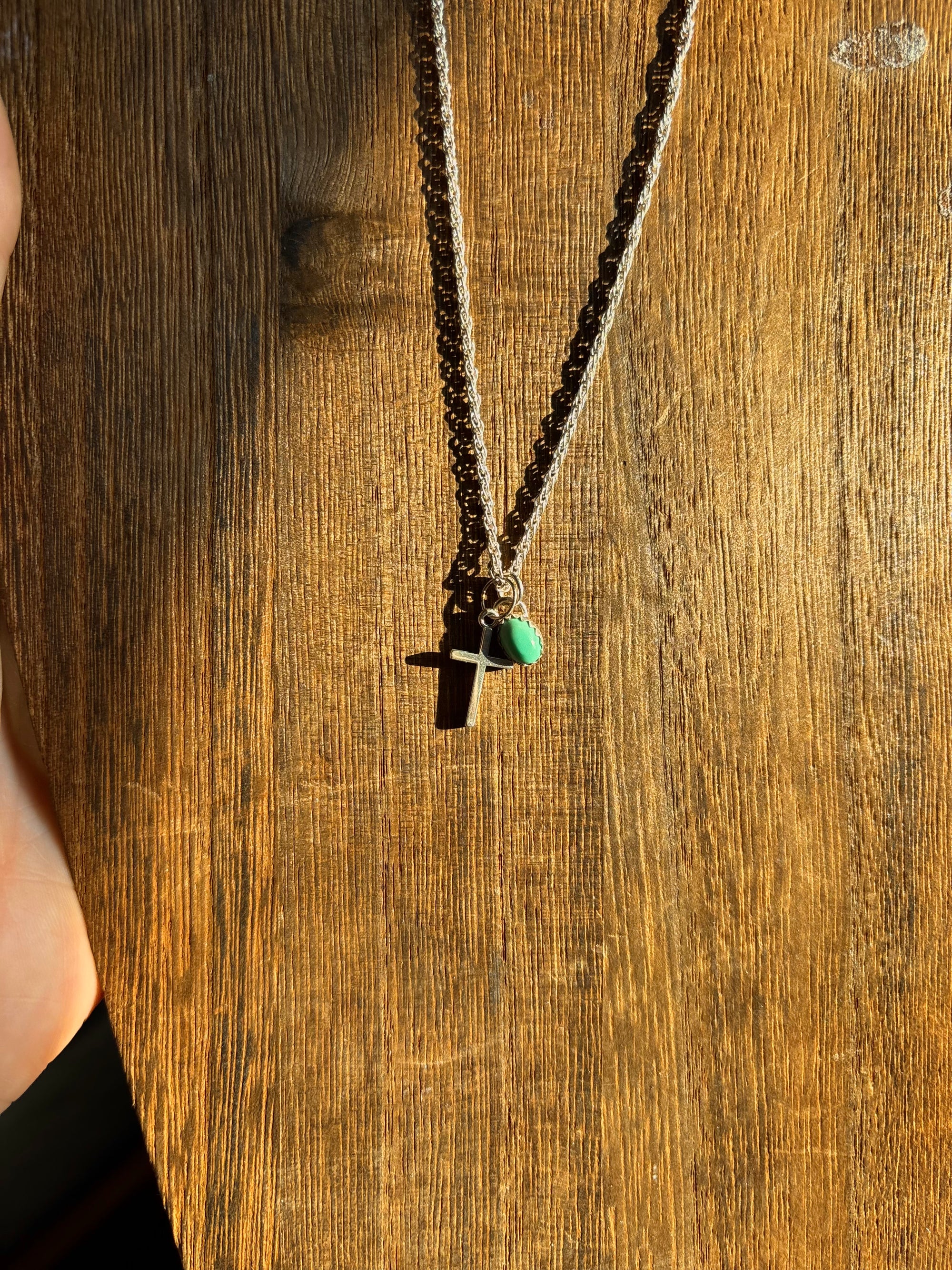 16 inch Kingman Cross Necklace