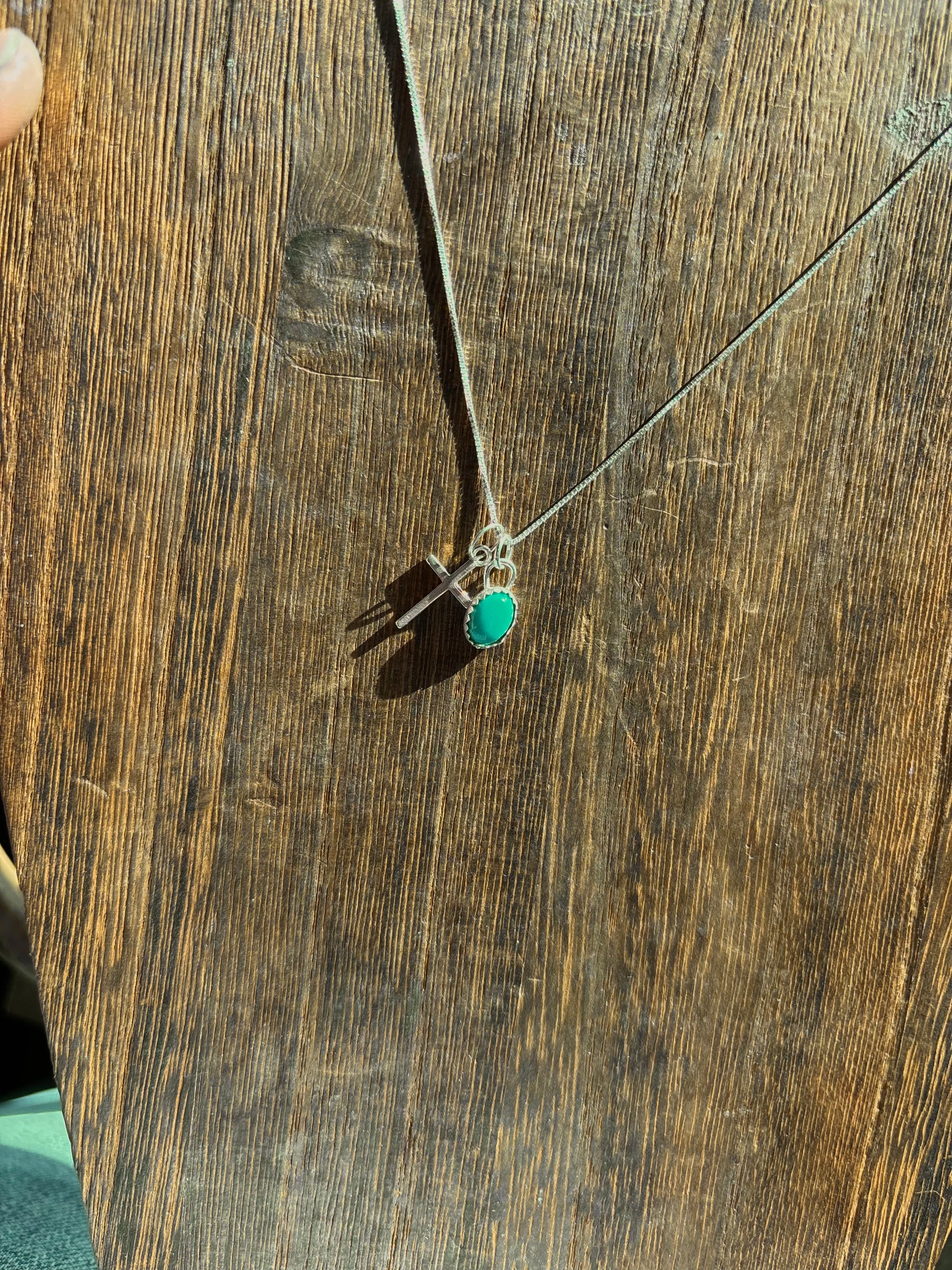 16 inch Kingman Cross Necklace