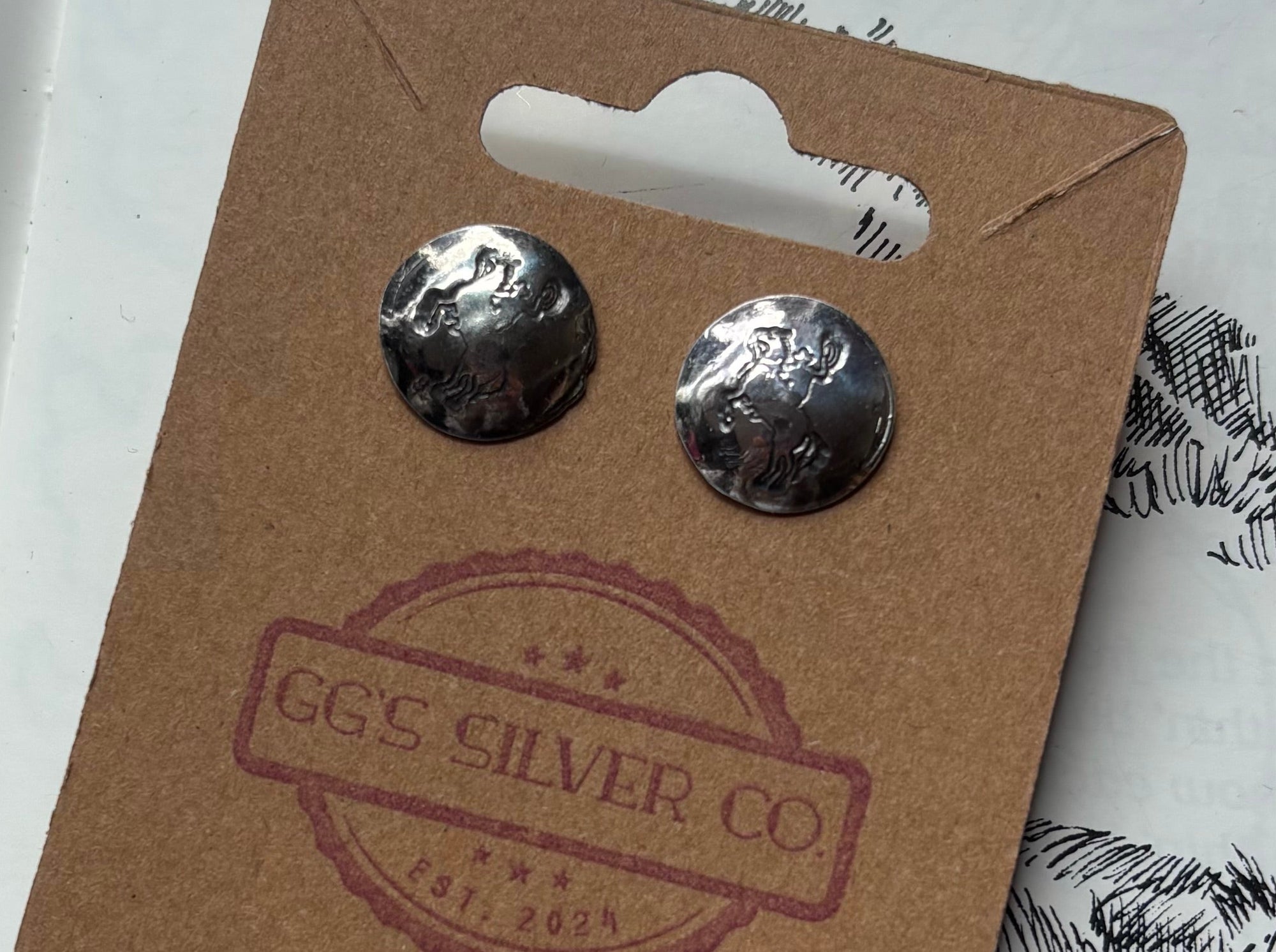 Domed Cowboy Earrings